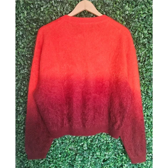 J.Crew Dip-Dyed Brushed Cashmere Crewneck Sweater - Picture 10 of 12